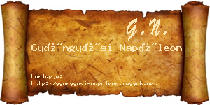 Gyöngyösi Napóleon névjegykártya